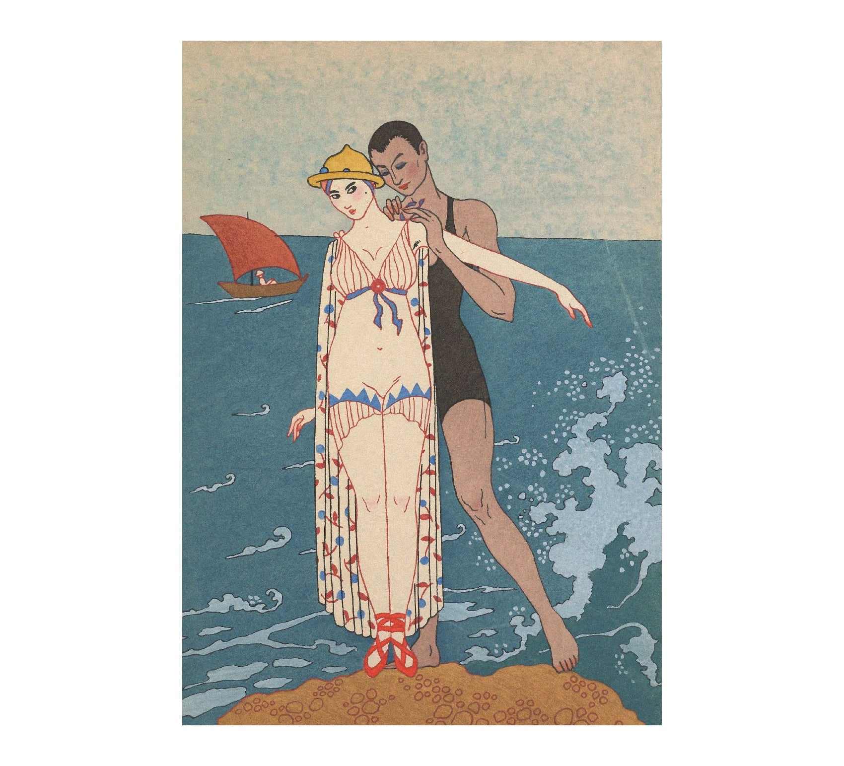 George Barbier’s L’Illot (1914) - Repositionable Adhesive Poster - Pasquín Store