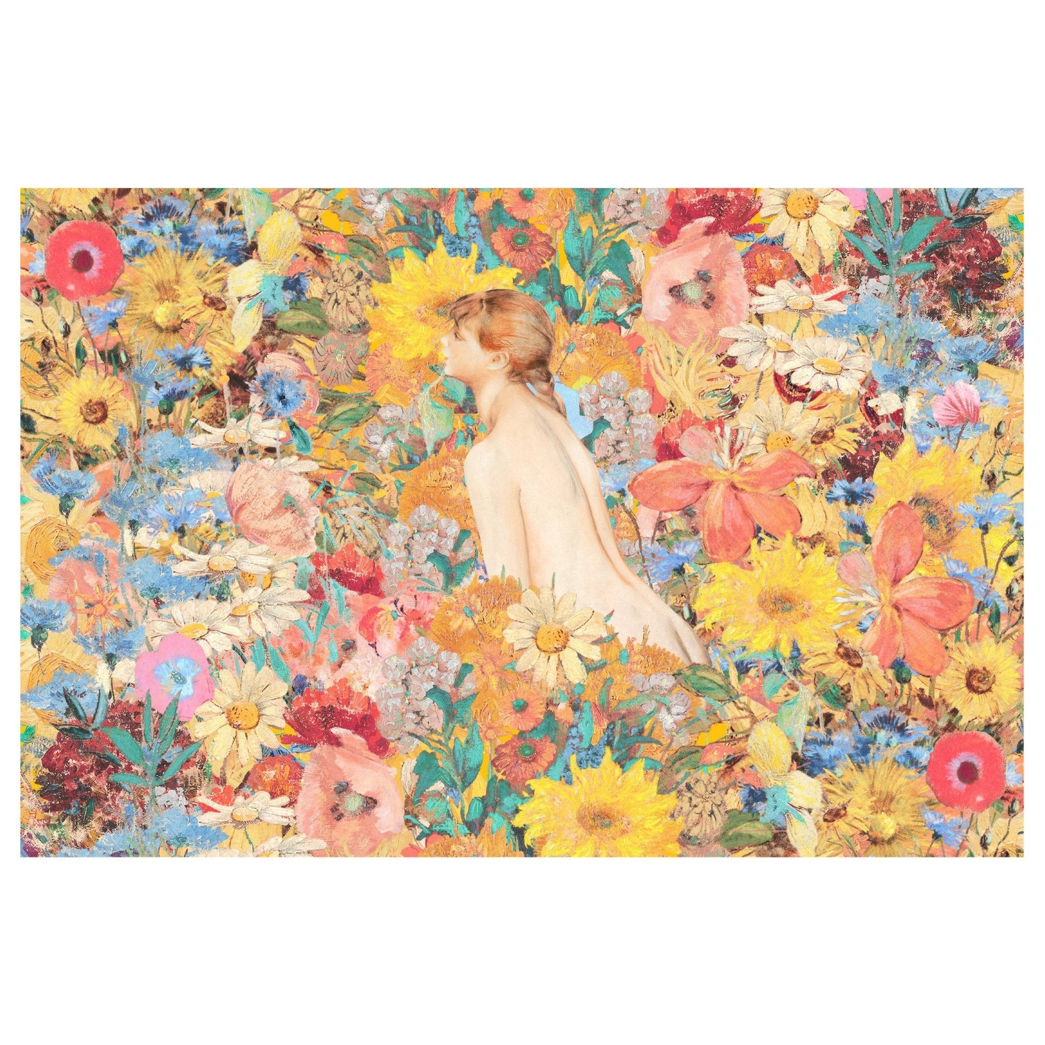 Handmade "Dream in Flowers" Poster | High - Quality Print | Repositionable Adhesive - Pasquín Store