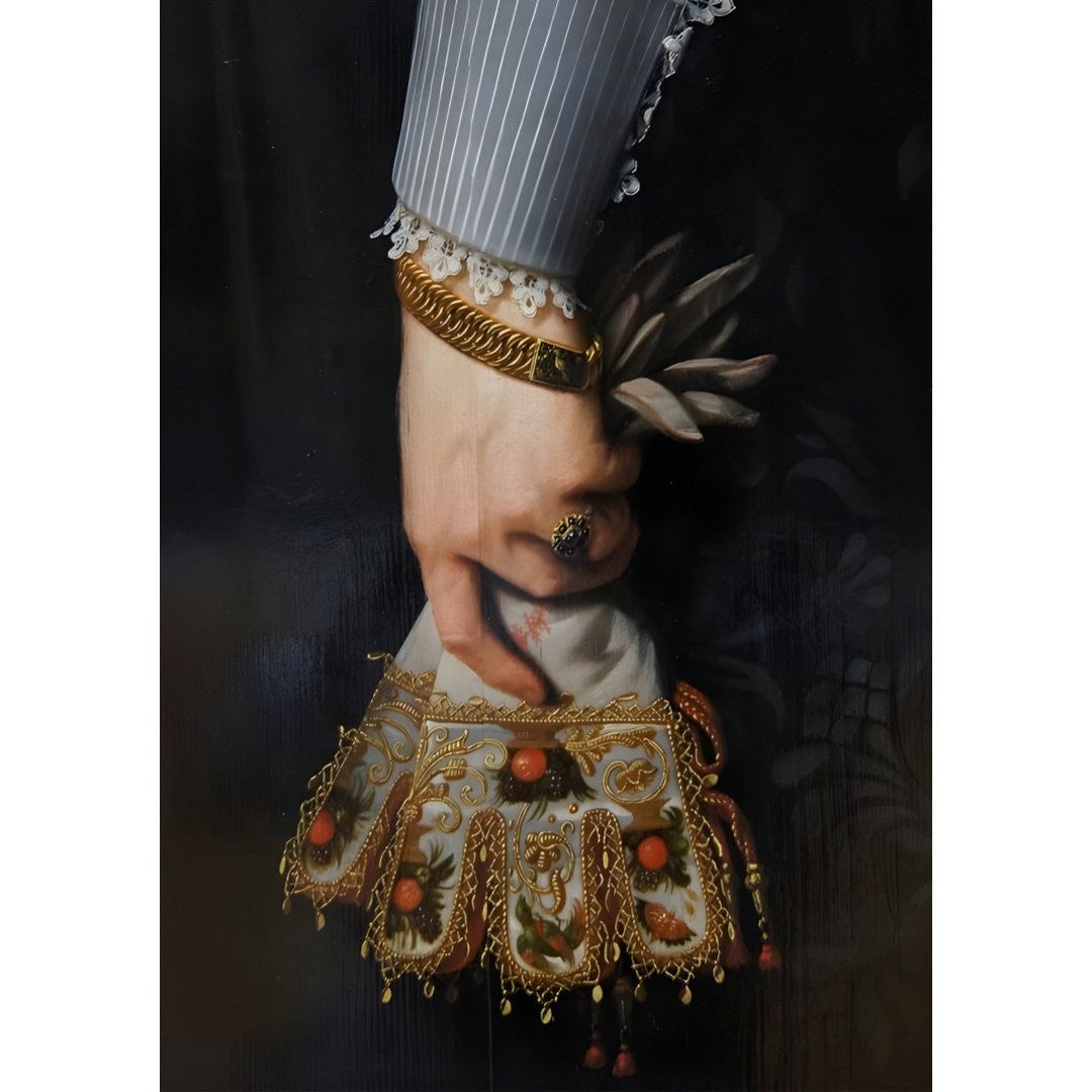 Handmade "Hand with handkerchief (Detail)" Poster | High - Quality Print | Repositionable Adhesive - Pasquín Store