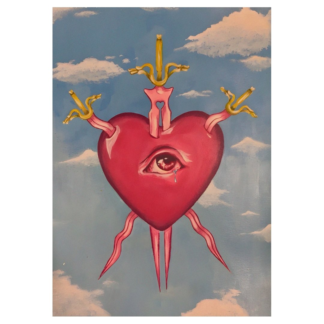 Handmade "Sacral Heart" Poster | High - Quality Print | Repositionable Adhesive - Pasquín Store