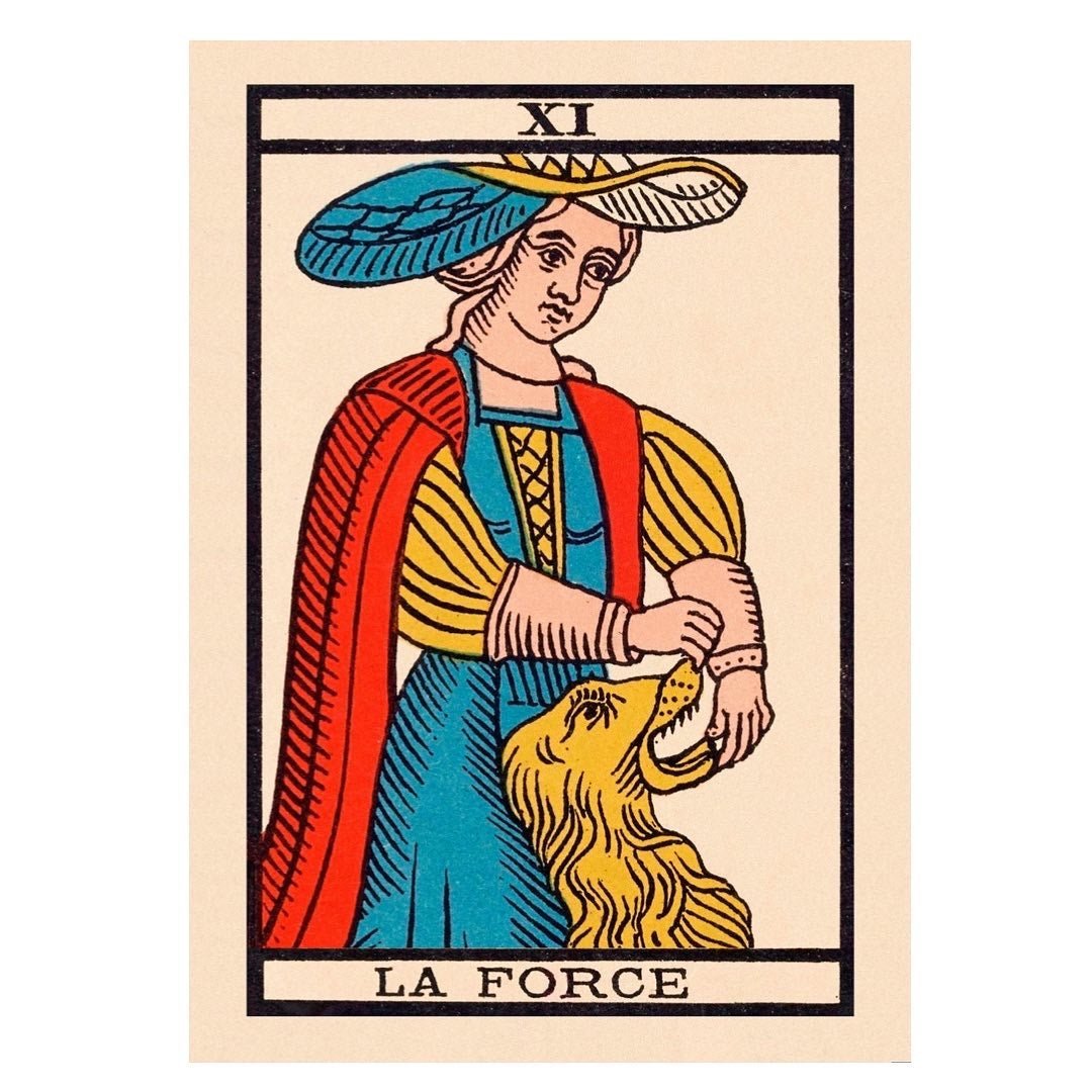 Handmade "Tarot Card: La Force (The Force)" Poster | High - Quality Print | Repositionable Adhesive - Pasquín Store