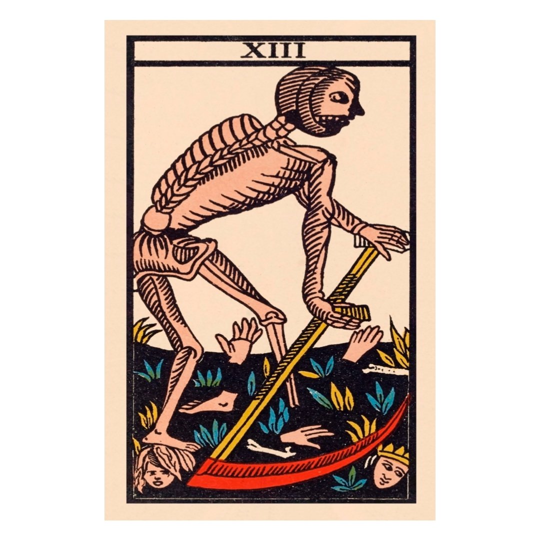 Handmade "Tarot Card: La Mort (La Muerte)" Poster | High - Quality Print | Repositionable Adhesive - Pasquín Store