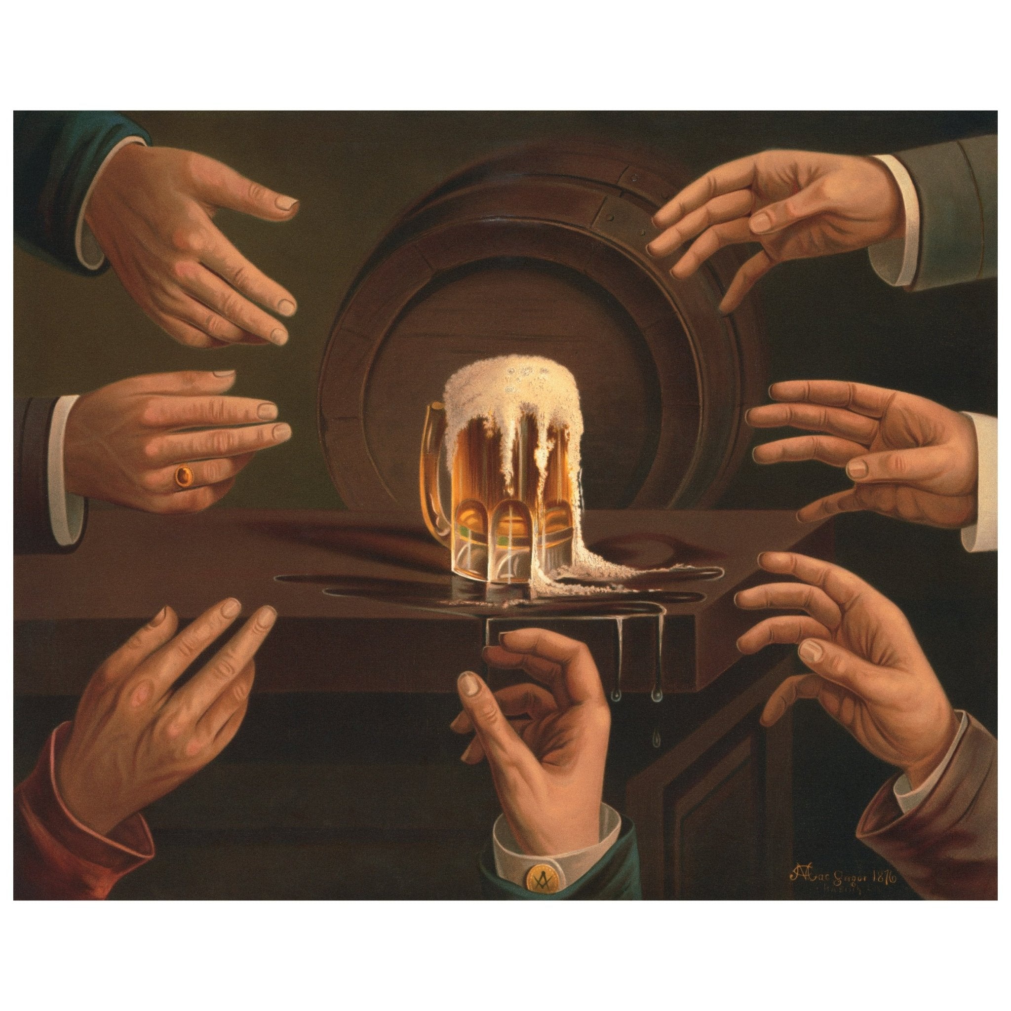 Handmade "The Allure of Beer" Poster | High - Quality Print | Repositionable Adhesive - Pasquín Store