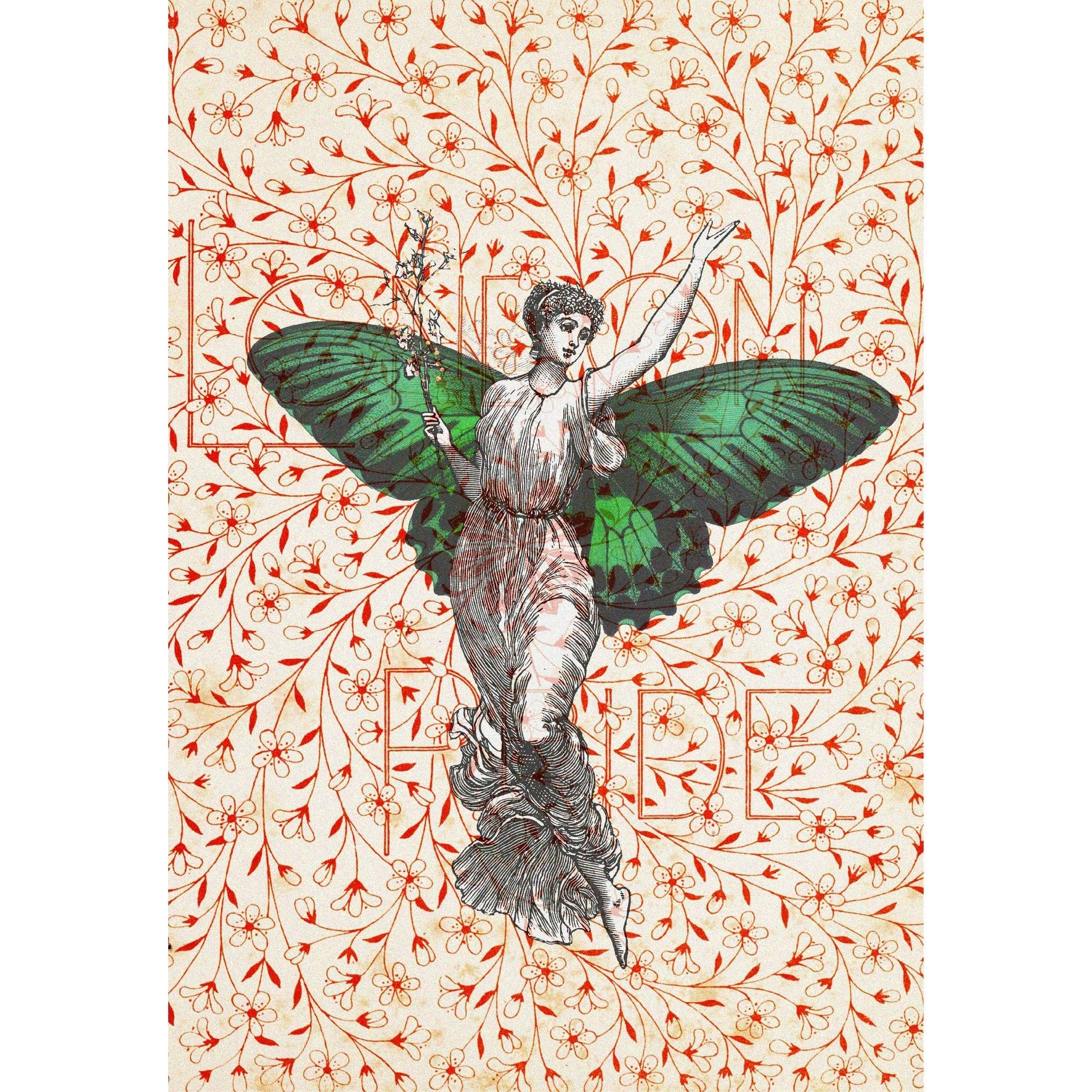 Handmade "The Winged Muse" Poster | High - Quality Print | Repositionable Adhesive - Pasquín Store