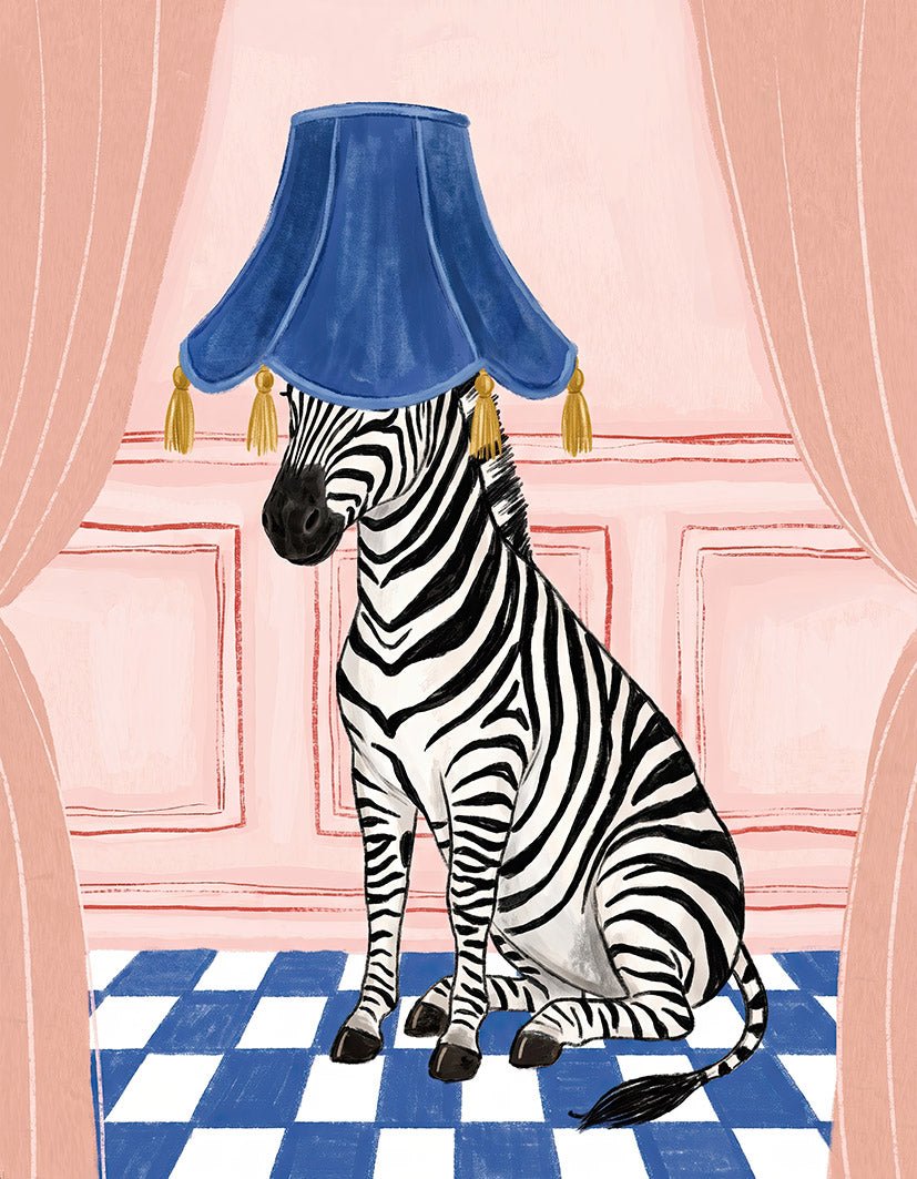 "Hidden Zebra"- Reusable Peel-and-Stick Poster - Pasquín