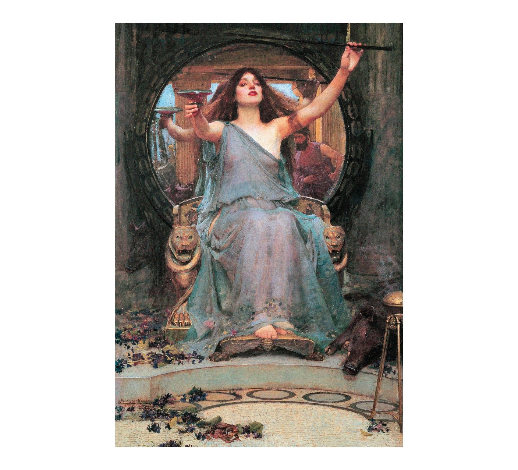 John William Waterhouse’s Circe Offering the Cup to Odysseus - Repositionable Adhesive Poster - Pasquín Store