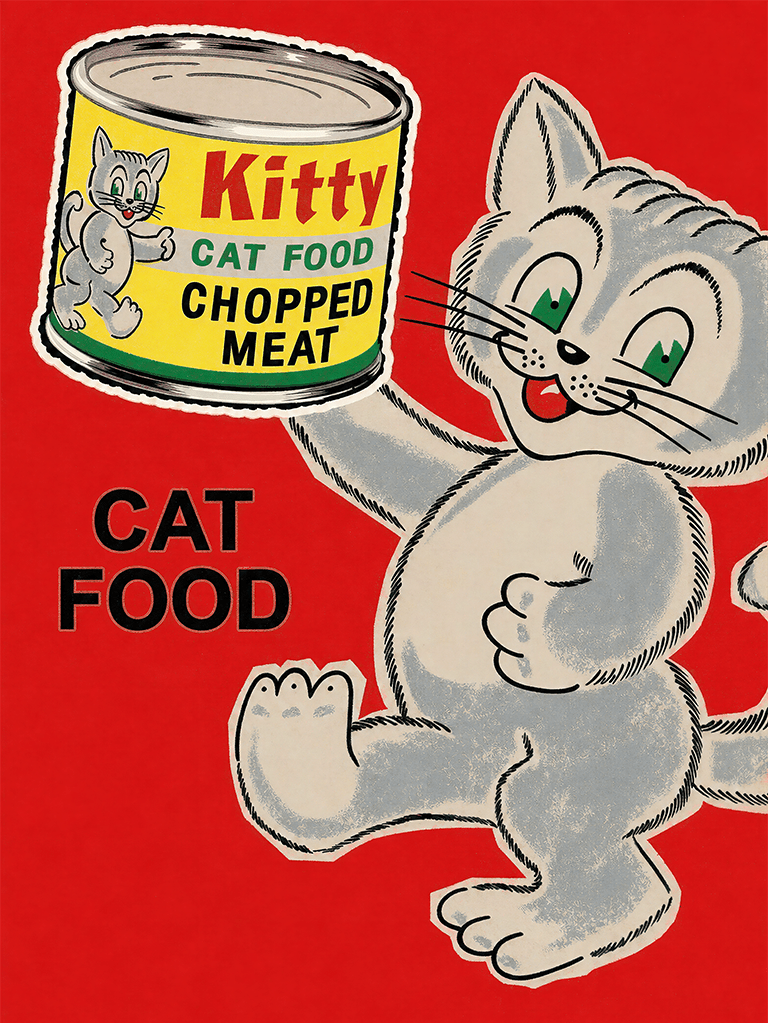 Kitty Cat Food - Reusable Peel-and-Stick Poster - Pasquín