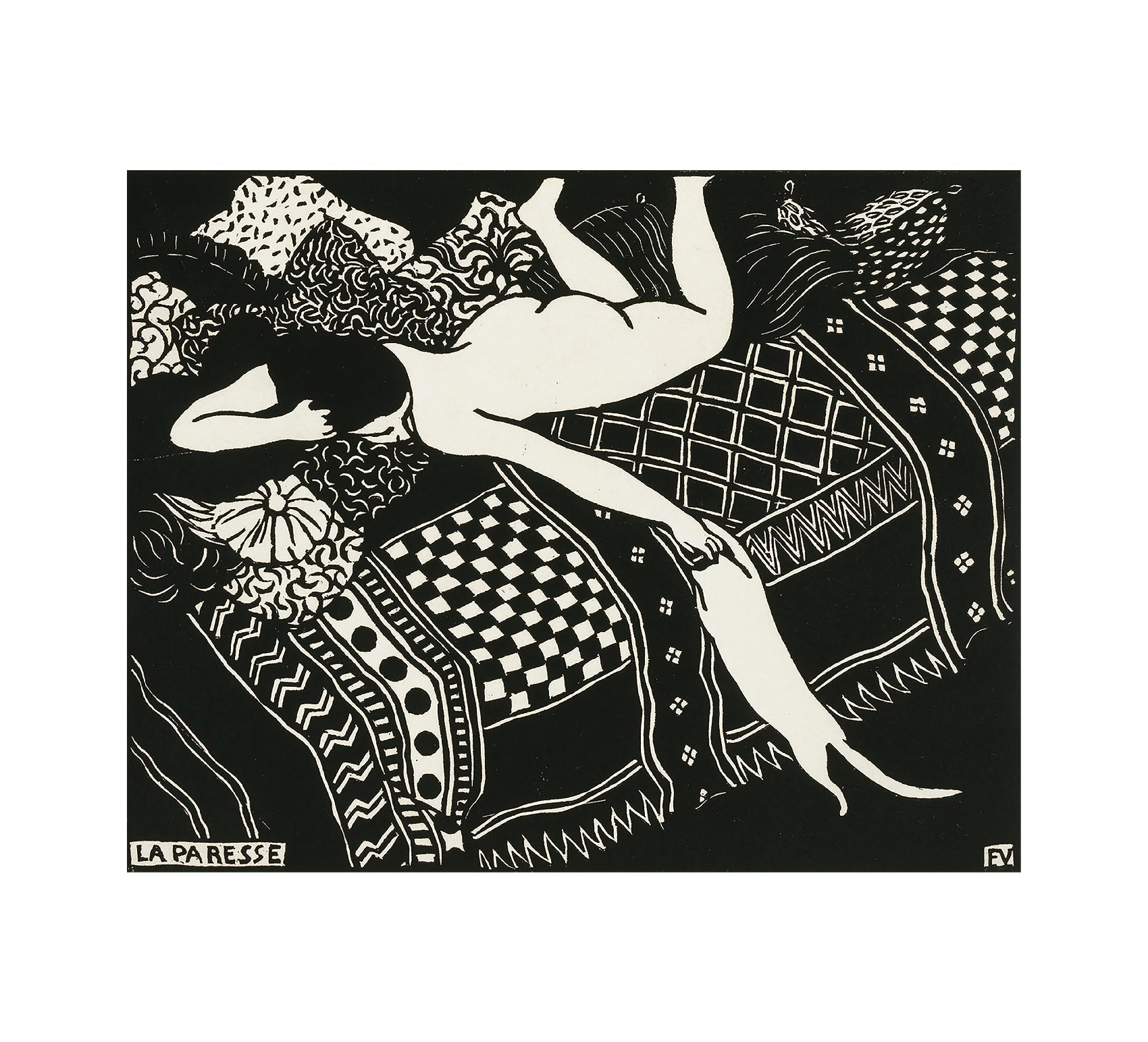 La Paresse by Felix Vallotton - Repositionable Adhesive Poster - Pasquín Store