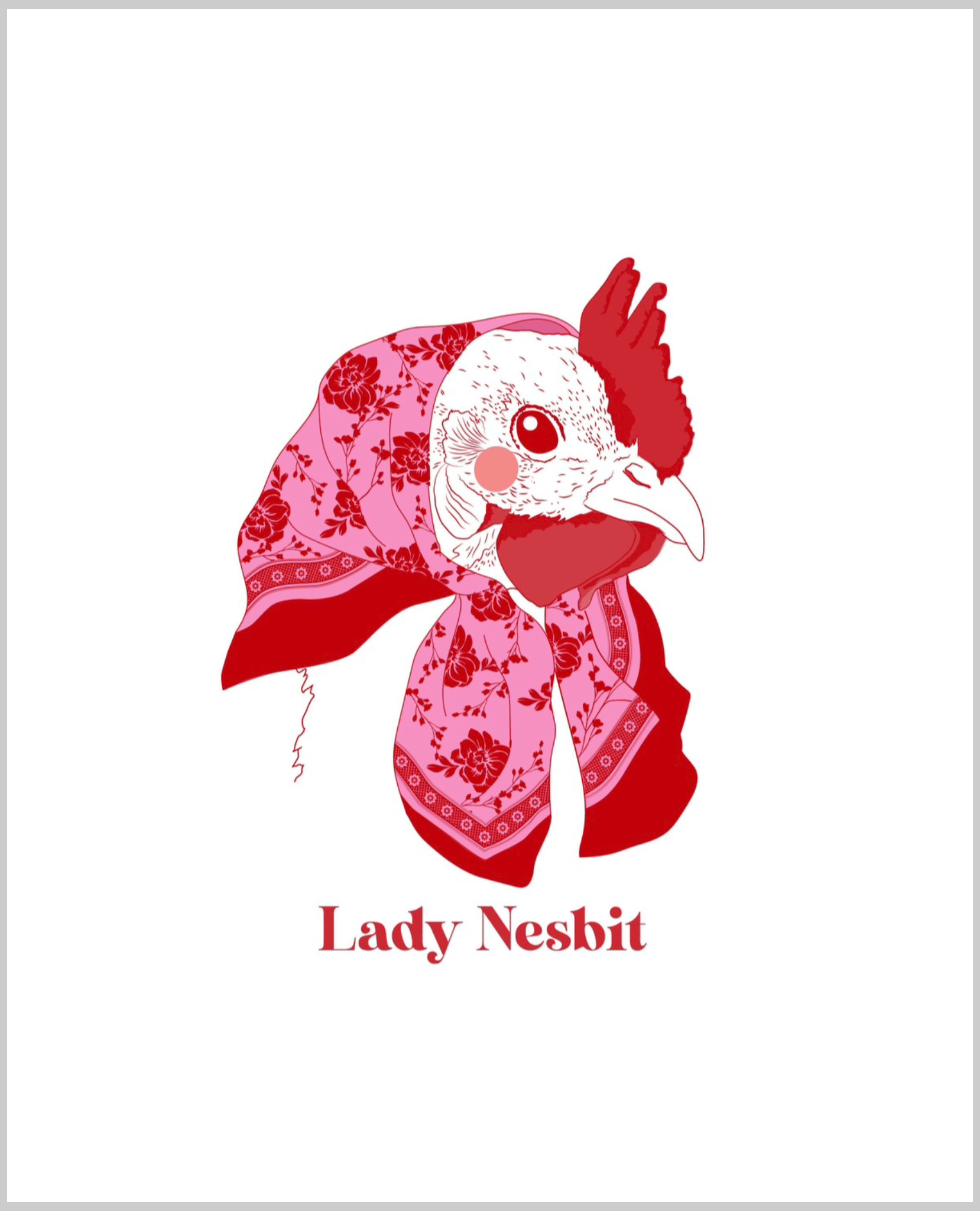 "Lady Nesbit" by Gissa Art - Reusable Peel-and-Stick Poster - Pasquín