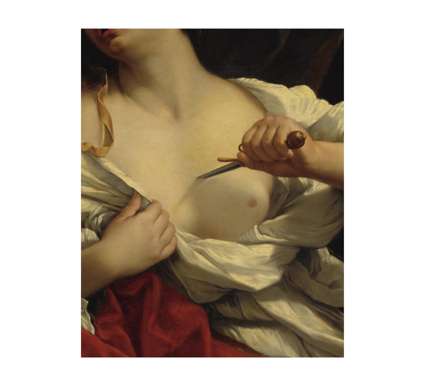 Lucrecia (Detail) by Guido Reni - Repositionable Adhesive Poster - Pasquín Store