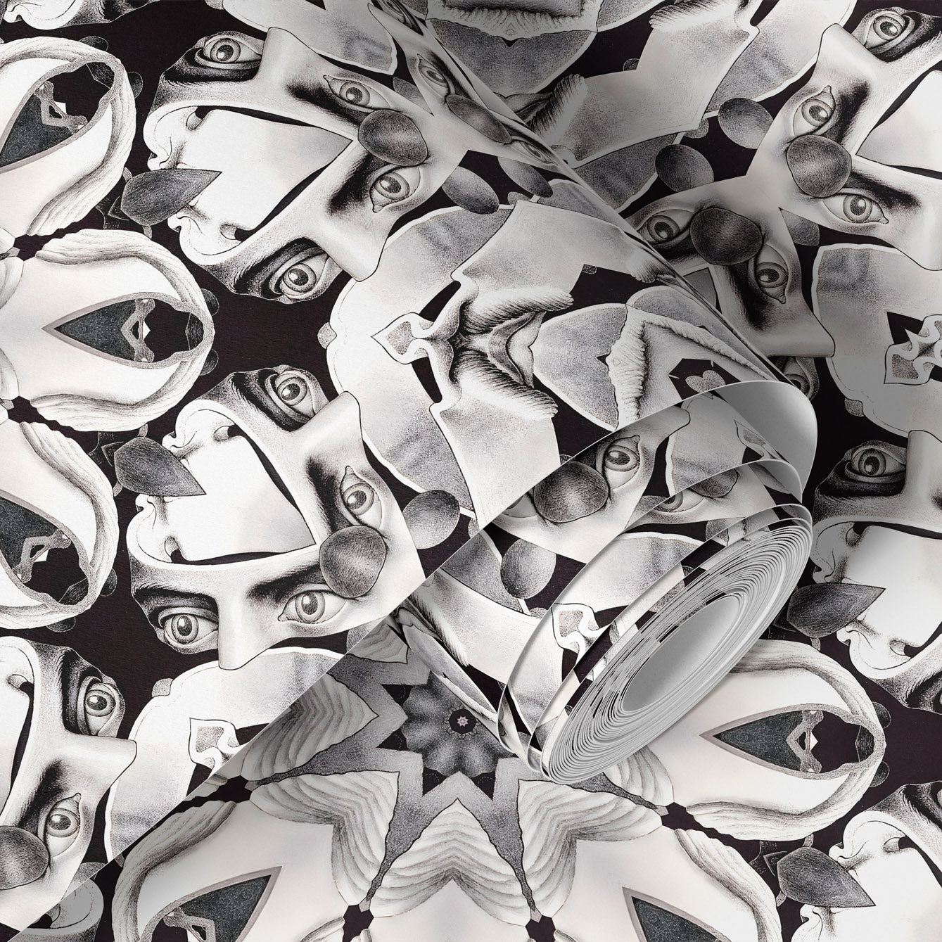 M. C. Escher Portrait Adhesive Wallpaper - Easy Install, Repositionable, Non - Toxic - Pasquín Store