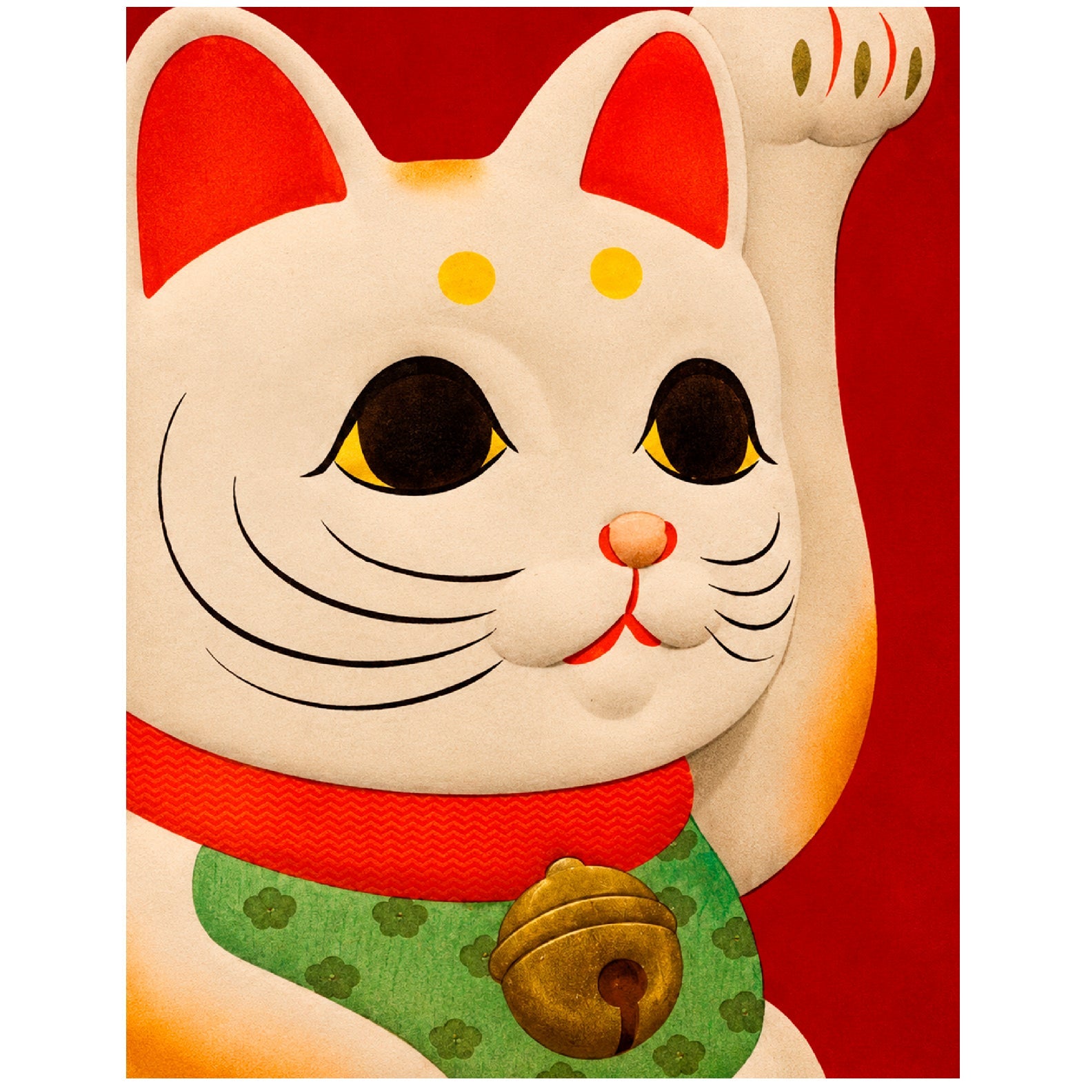 "Maneki Neko" - Reusable Peel-and-Stick Poster - Pasquín