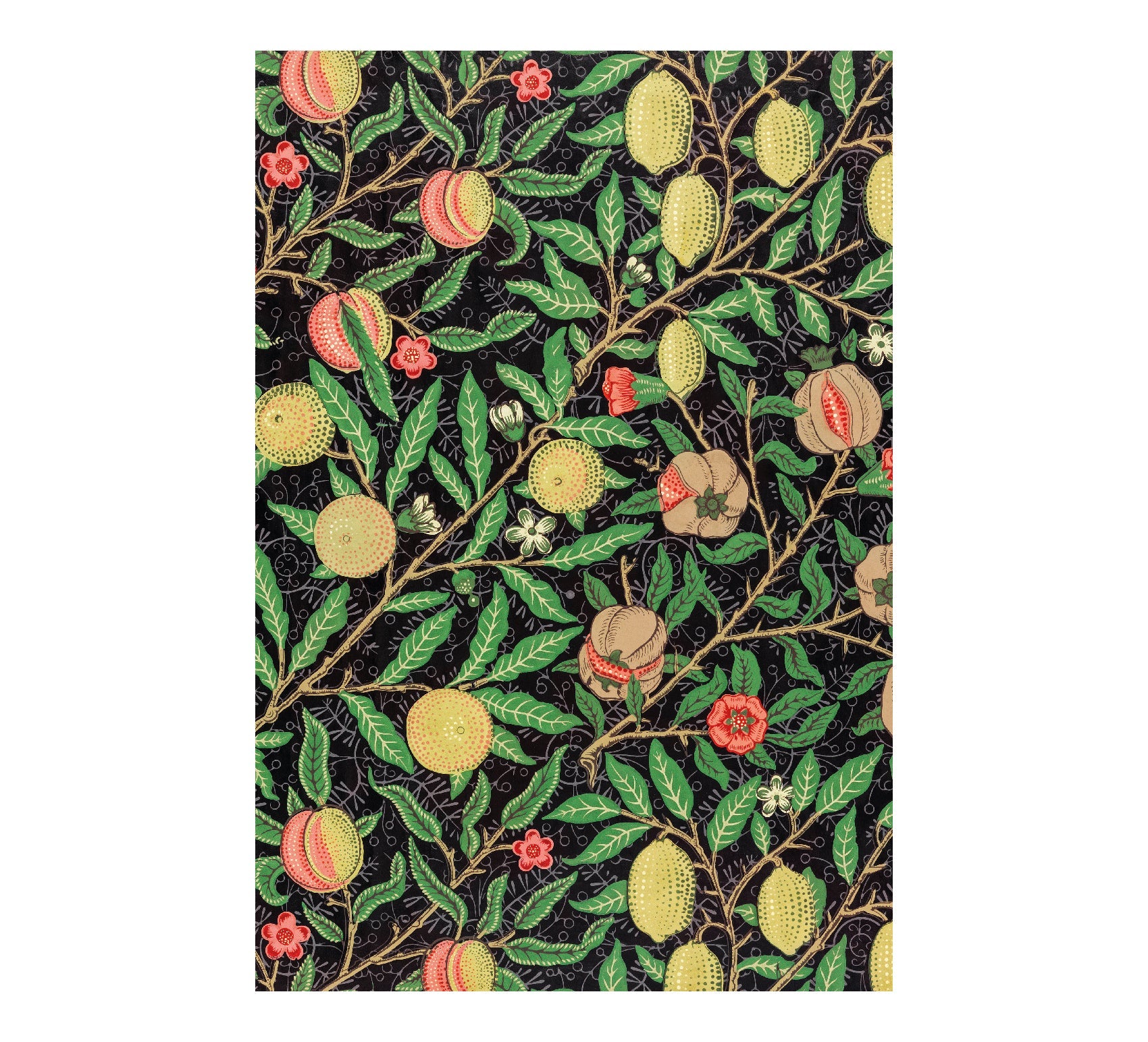 Morris Flowers - Eco - Friendly Adhesive Poster Inspired by William Morris - Pasquín Store