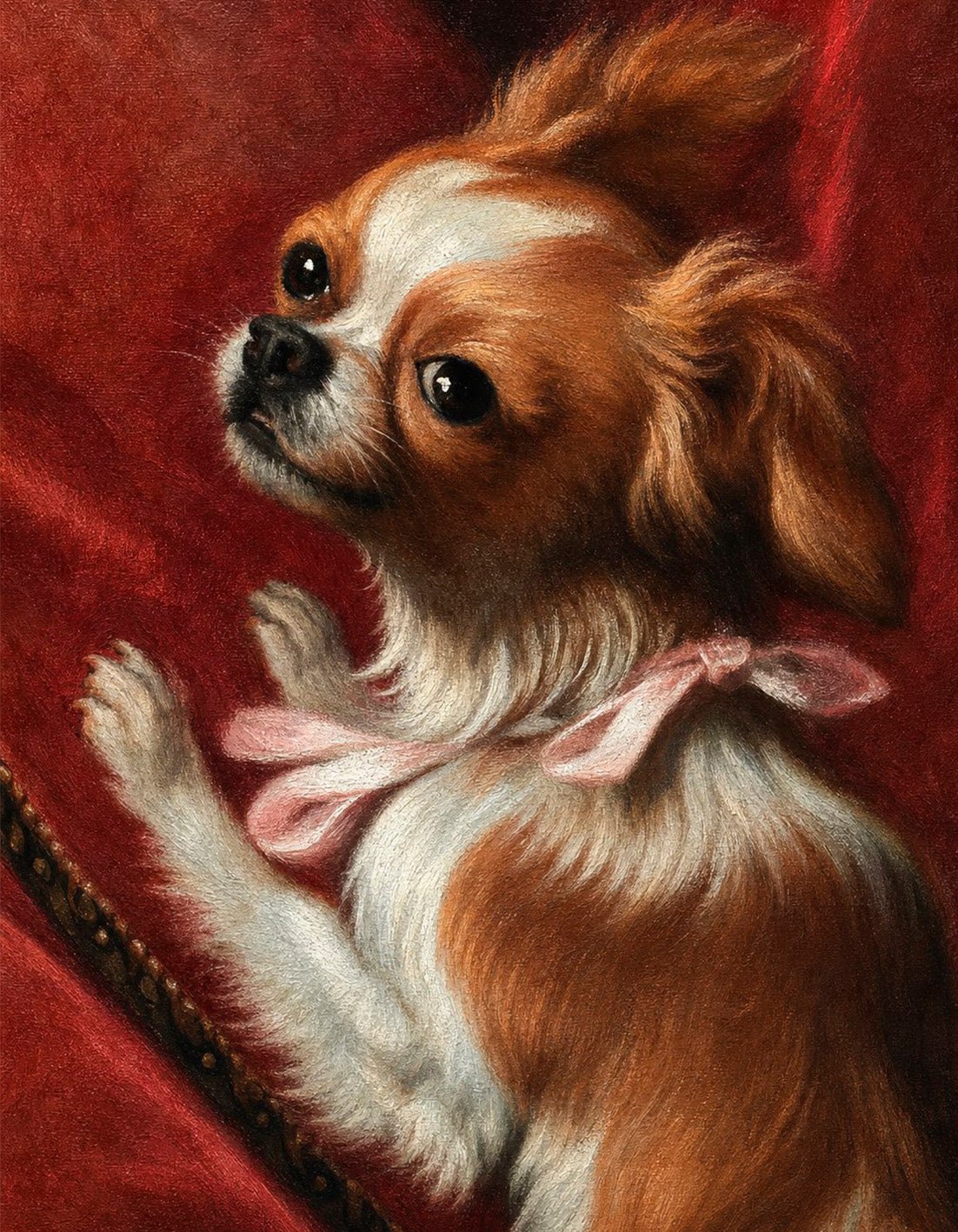 "Portrait of Marie-Madeleine de Vignerod (Detail)" by Philippe de Champaigne - Reusable Peel-and-Stick Poster - Pasquín