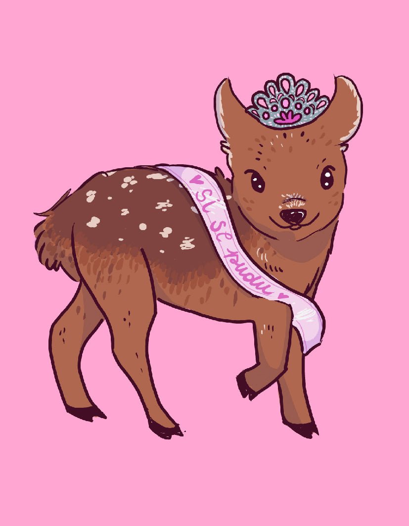"Pudú" by Lolillapolilla - Reusable Peel-and-Stick Poster - Pasquín