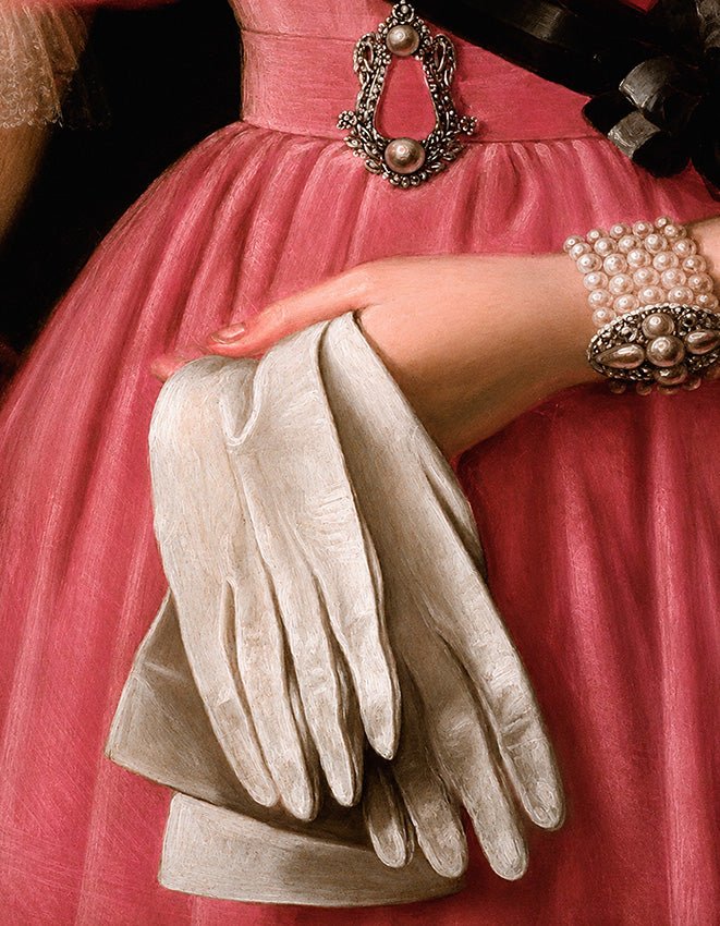 "Reina Maria Cristina de Borbón Dos Sicilias (Detail)(1832)" by Luis de la Cruz y Rios - Reusable Peel-and-Stick Poster - Pasquín