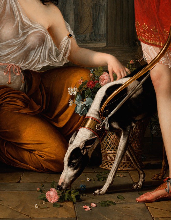 "The Beautiful Anthia Leading her Companions to the Temple of Diana (Detail) (1820)" by Joseph Paelinck - Reusable Peel-and-Stick Poster - Pasquín