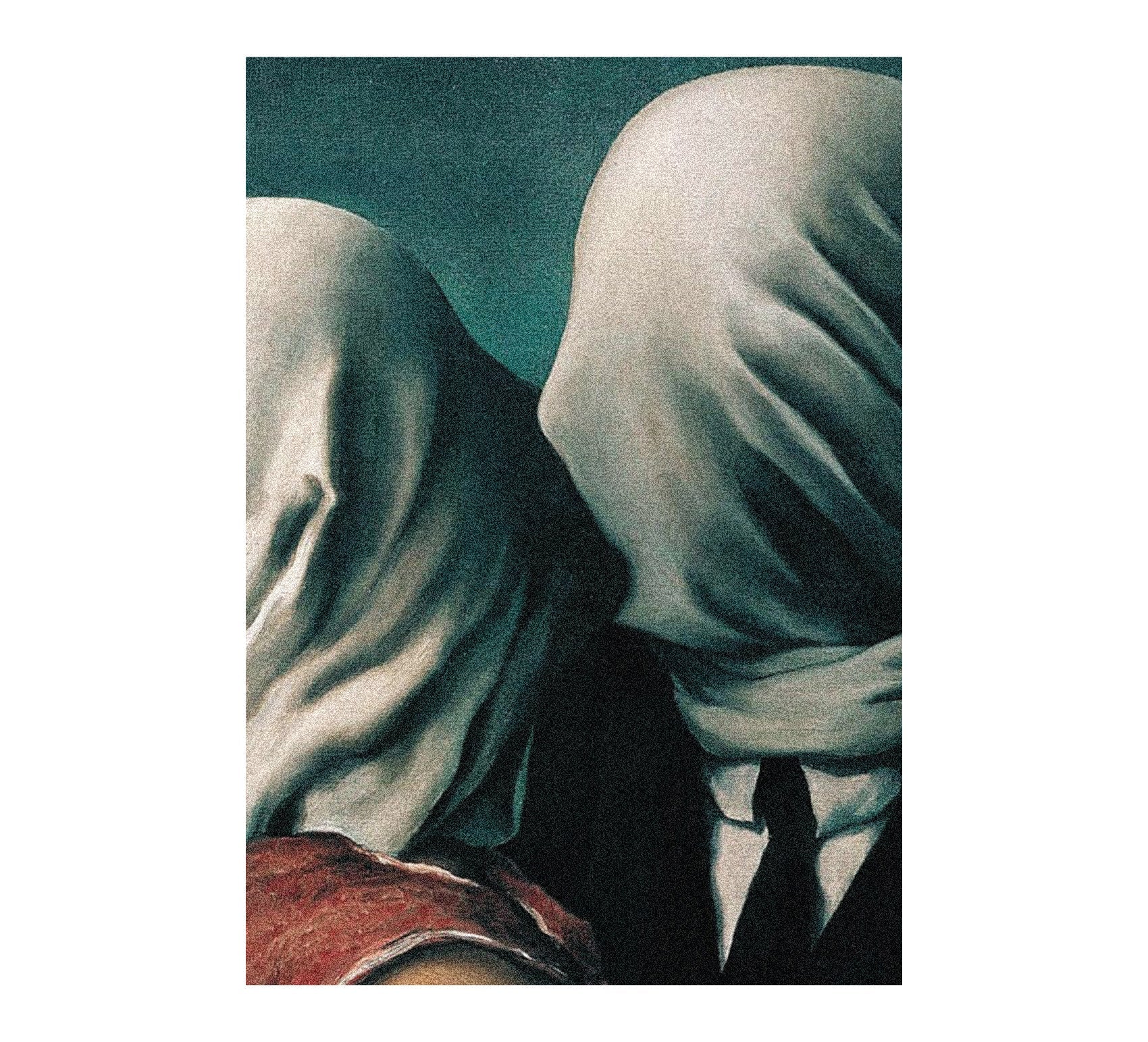 The Lovers by René Magritte - Repositionable Adhesive Poster - Pasquín Store