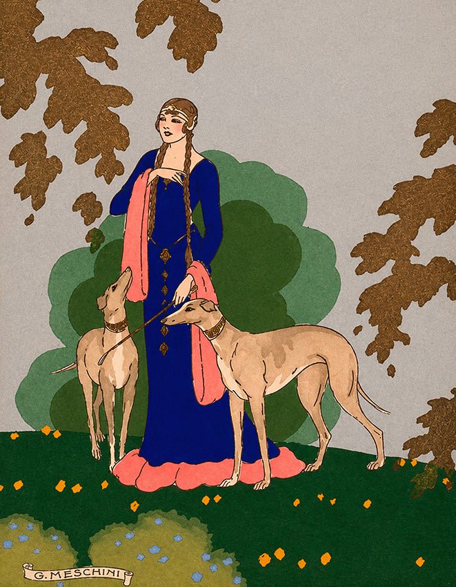 "Walk with the Greyhounds" by Giovanni Meschini - Reusable Peel-and-Stick Poster - Pasquín